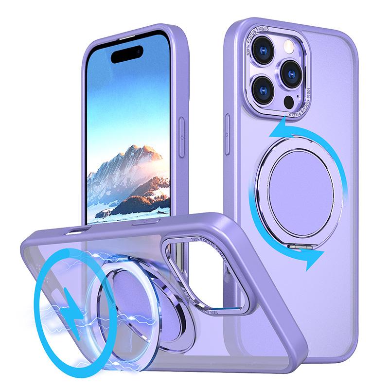 Applicable To Apple 11ProMax Fulcrum Mobile Phone Case Wireless Charging Magnetic Gear Rotating Bracket iPhone11Pro