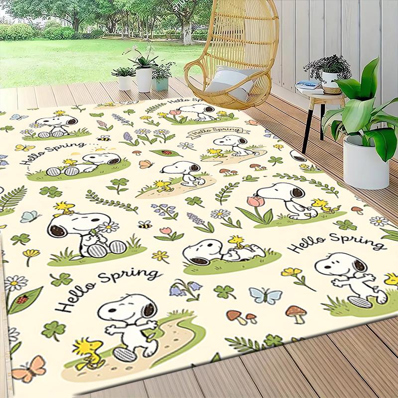 Snoopy'S Adventure Carpet Rug Soft Washable Anti Slip Home Living Room Sofa Mats Personalized Christmas Rug