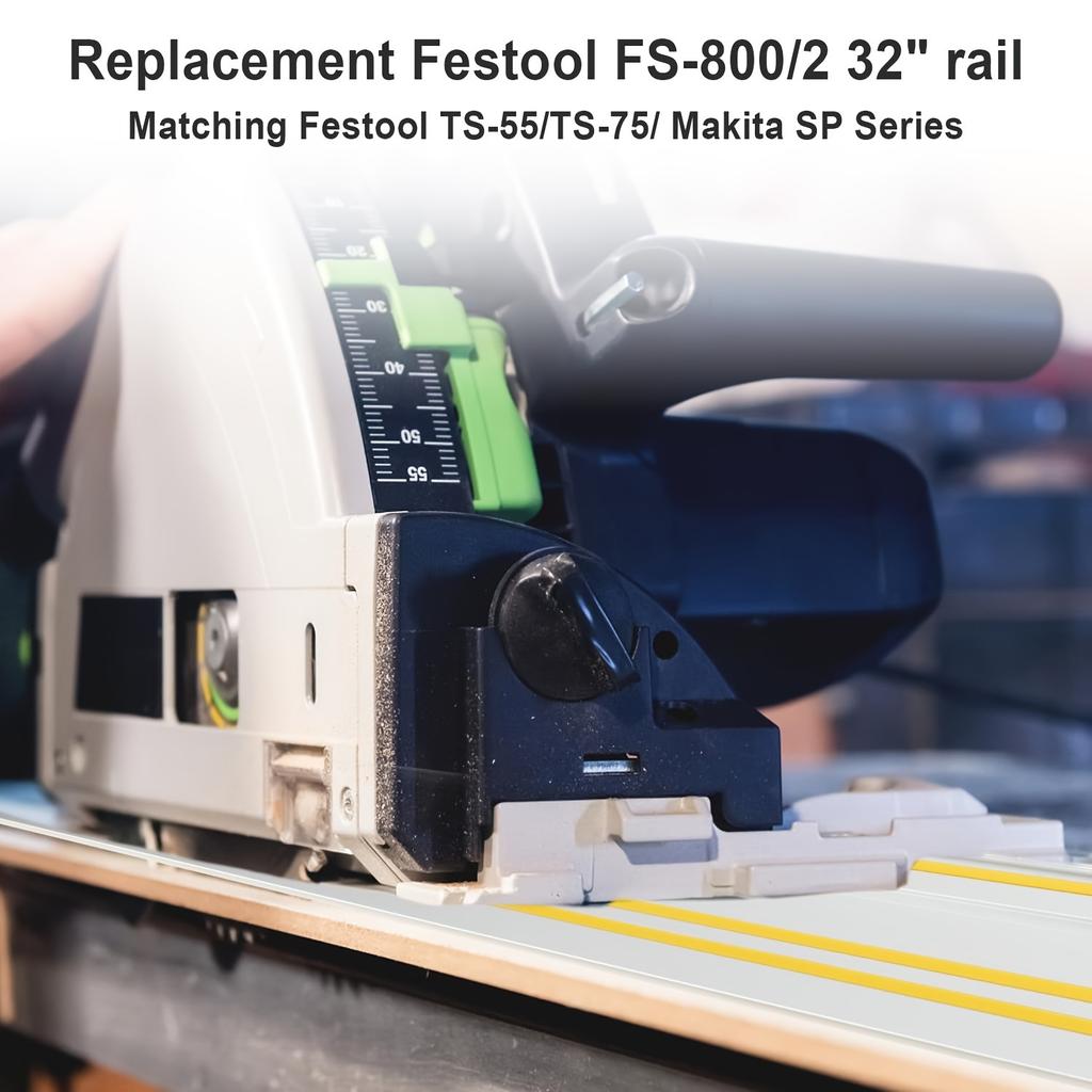 Allsome Track Saw Guide Rail Connector Kit for Woodworking Longer Cuts for Makita Festool Track Saws Compatible with Makita Festool Guide Rail System