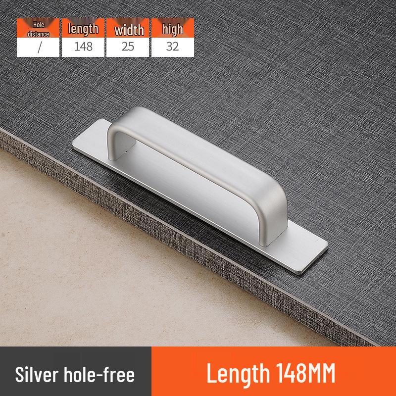 Aluminum Alloy No-Drill Anti-Theft Door Handle for Sliding, Bathroom, and Entrance Doors