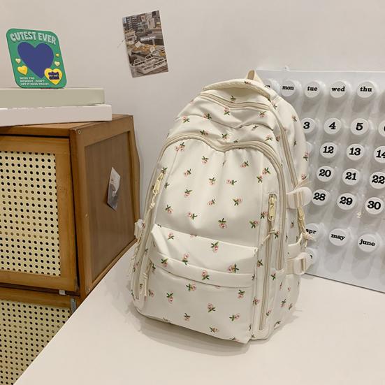 Floral Backpack for Girls Large Capacity Backpack with Padded Shoulder Straps