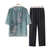 Datang Furen Women's Summer Stand Collar Blouse Set