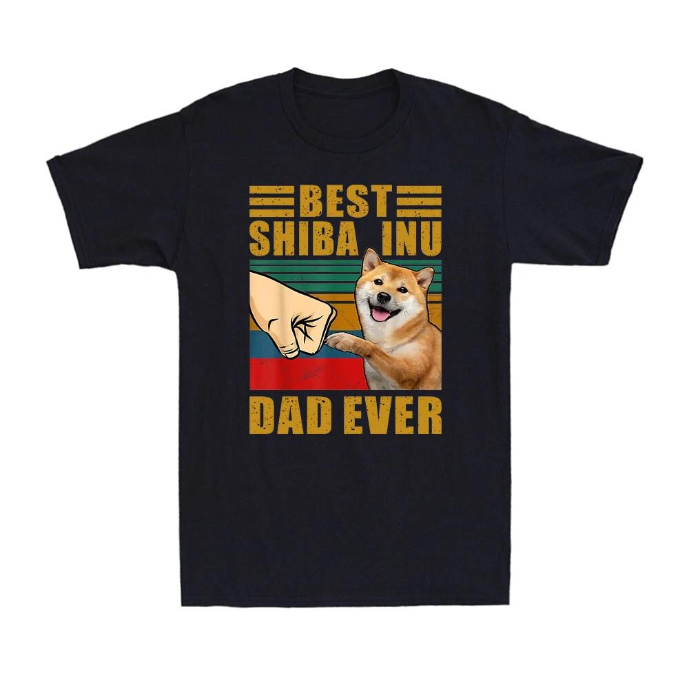 Best Shiba Inu Dad Ever Funny Shiba Inu Dog Lovers Gift Vintage Men s T-Shirt XXL