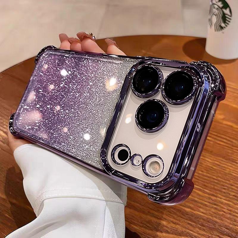 iphone17promax Case Luxury Shiny Cover For iphone 17 pro max air Clear Soft Silicone Shockproof Phone Cases iphone17pro Gift