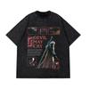 Devil May Cry 3: Dante's Awakening Vintage-Wash Graphic T-Shirt: Double-Sided Design Featuring Dante Character Art & Game Title