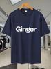 Breathable Mesh Athletic T-shirt - Lightweight Sporty Casual Tee with Ginger Print