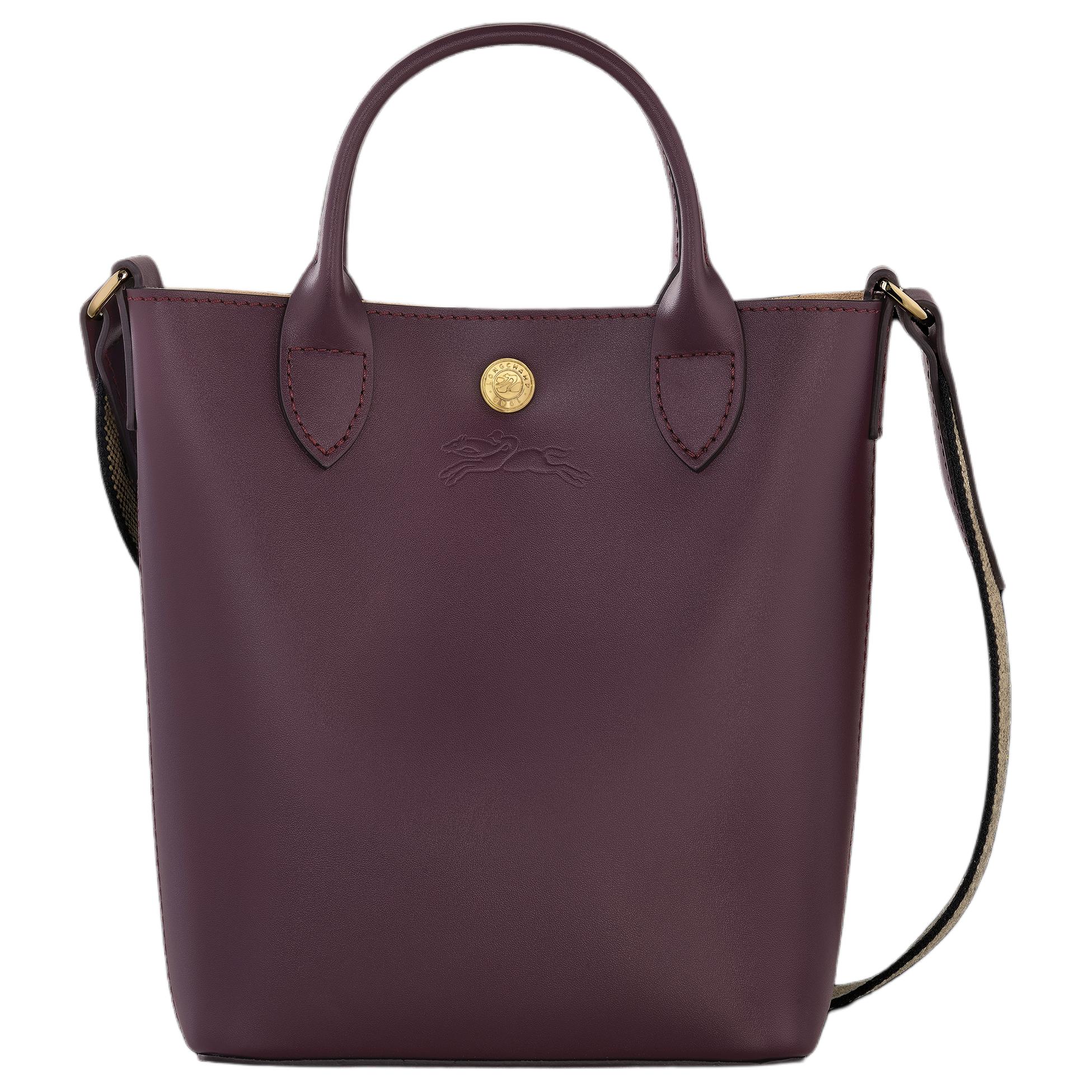 

Longchamp Épure Brand Logo Adjustable Shoulder Strap Calfskin Tote Bag Shopping Bag Shoulder Handbag Mini Women Tote Eggplant 10269HFY061 Basic Set (Bag+Dust Bag)