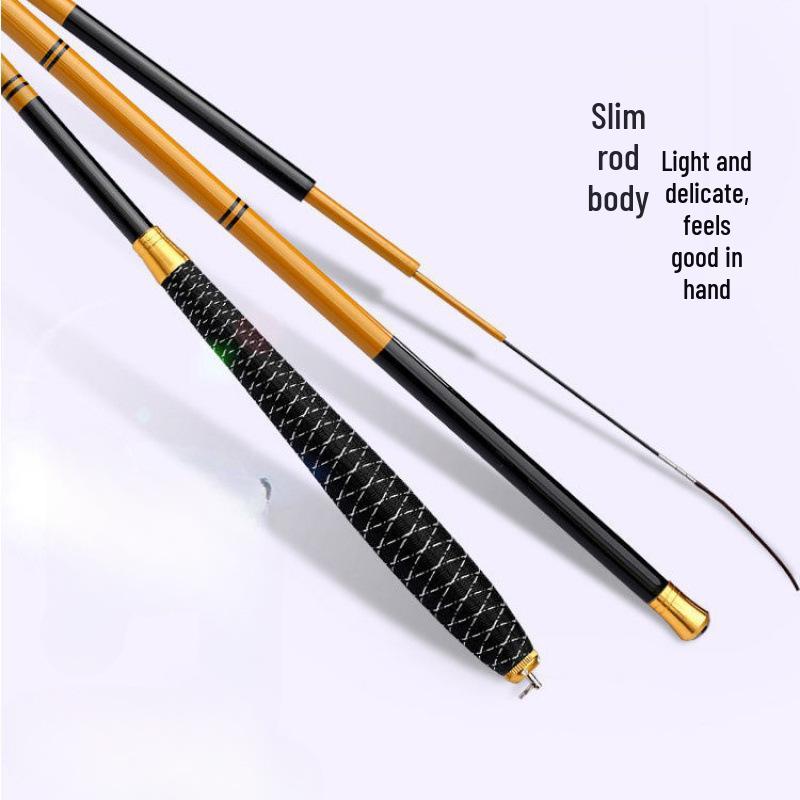 Slim Carbon Fiber Crucian Carp Fishing Rod Set – Long Section, Lightweight, Handheld Taiwan Rod