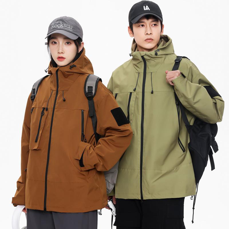 2024 Korean Style Windbreaker Jacket for Men & Women - Casual Outdoor Spring/Autumn Sportswear