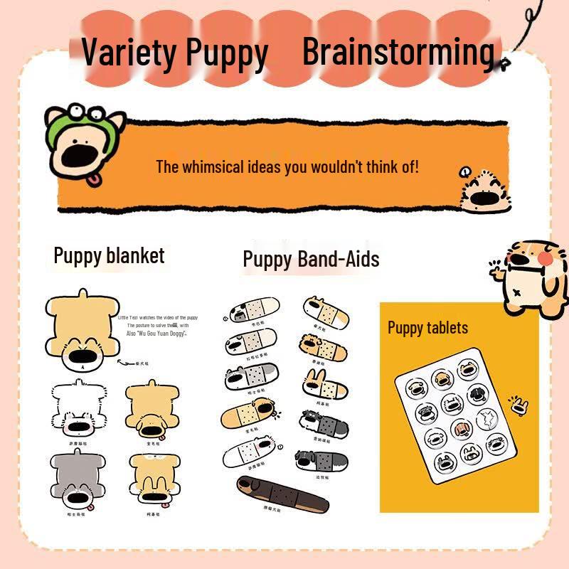 Cute Big-Nose Dog Simple Comic Drawing Book