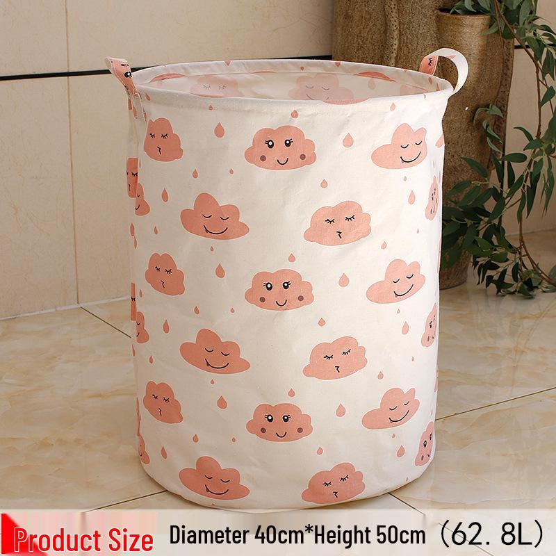 Waterproof Cotton Linen Laundry Basket and Toy Storage Hamper