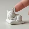 3D Printed Bulldog Figurine, Cute Sleeping Dog Statue, Collectible Animal Ornaments for Car, Office Desk Decor