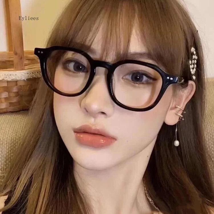 New Style Spectacles Female Transparent Polygon Shape Blue-Ray Blocking PC Spectacles Vintage Retro Female's Spectacles Eyeglasses