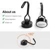 Black/Silver Magnetic Hooks Cruis Heavy Duty Neodymium Rare Earth Magnetic Hangers, Extra Strong Magnets With Hook For Hanging