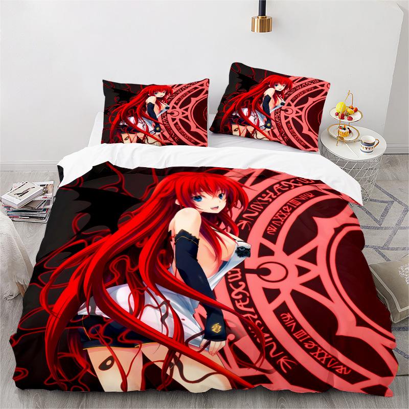 Animation Series 3D Digital Printing Three-Piece Bedding Kit Bed Sheet Quilt Cover