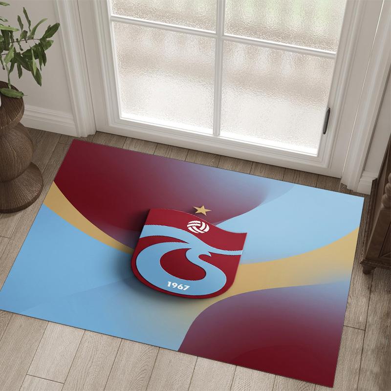 Trabzonspor FC Design Crystal Velvet Carpet Cozy Non?Slip Printed Rug For Bedroom Living Room Entrance