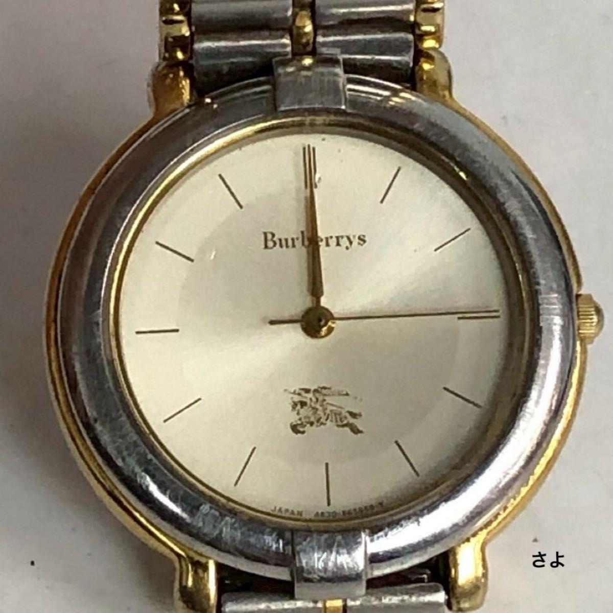 Used Burberrys Burberry Watch Quartz Silver Ladies Horse Logo Vintage Nova Check Antique