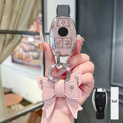Pink Diamond Style TPU for Mercedes Benz A B C E Class GLS GLA GLK GLC CLS CLA AMG W204 W205 W212 W463 W176 Car Key Case Cover