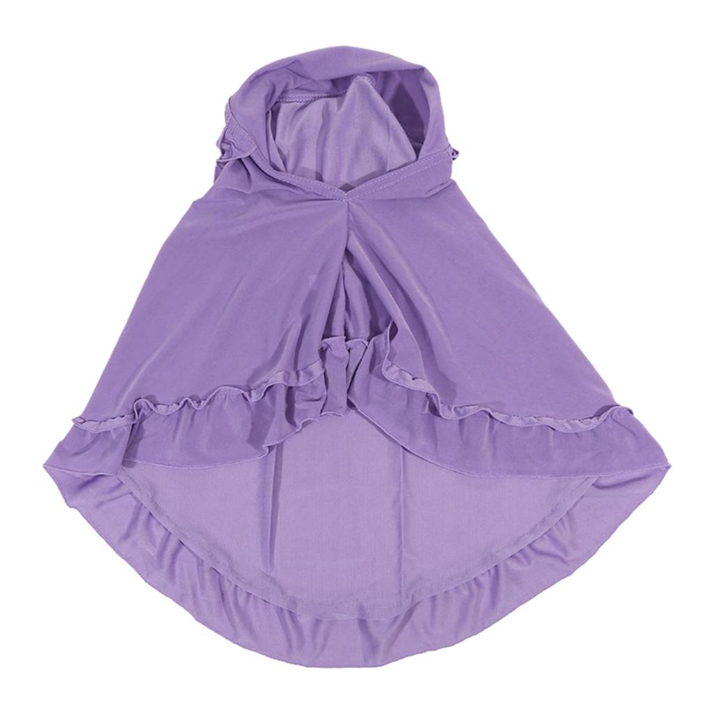 Beautiful Ruffle Solid Children Hijabs Muslim Girls Kids Hijab Islamic Headscarf Soft Stretch Fit 2-6 Years Old Girls Turban