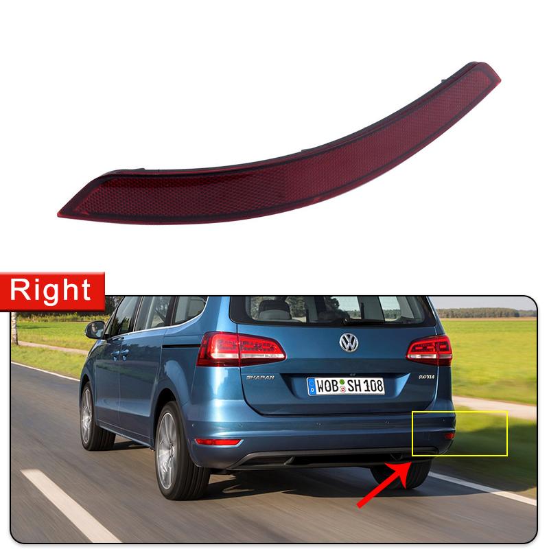 Für Volkswagen VW Sharan 2011~2016 7N0945105B 7N0945106B Auto Stoßfänger Hinten Reflektor Rücklicht Bremslicht Nebel Warnleuchte Rote Linse