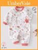 Newborn Cotton Baby Romper With Antibacterial Fabric Long Sleeve For Spring Autumn Infa