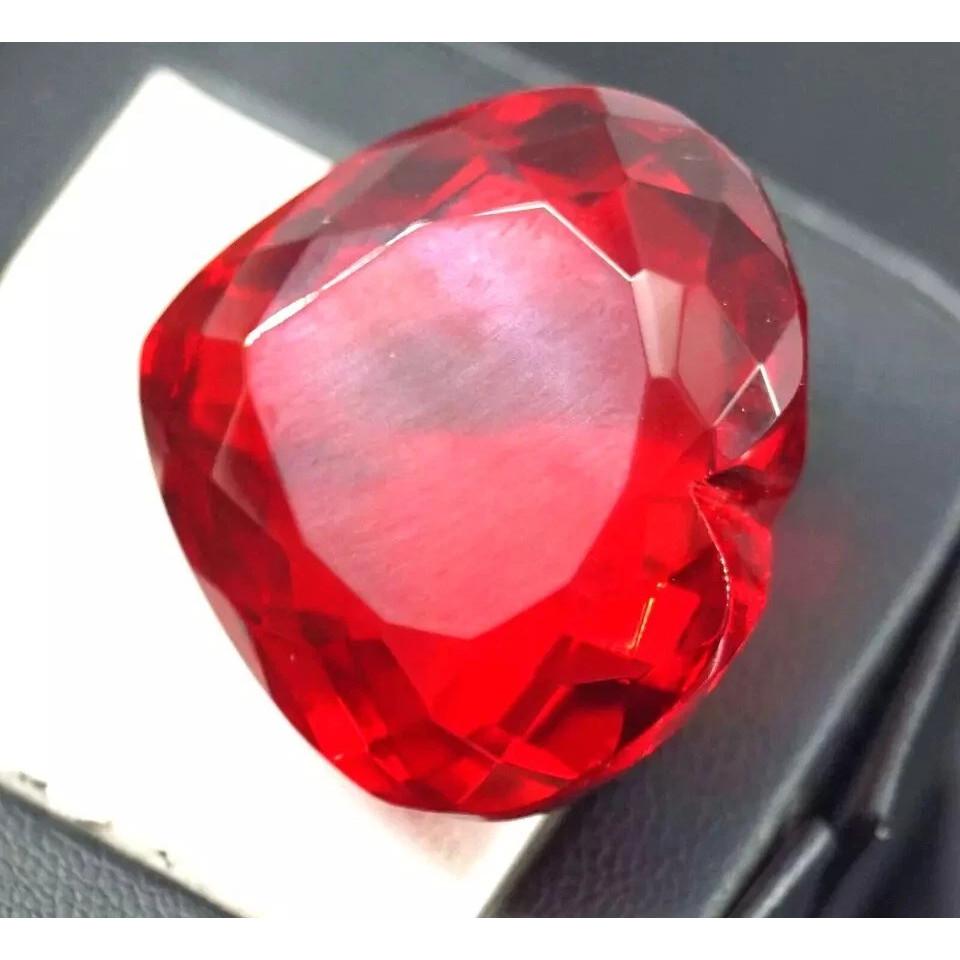 Natural Red Topaz Brazilian Heart 100+ Ct Beautiful Certified Loose Gemstone
