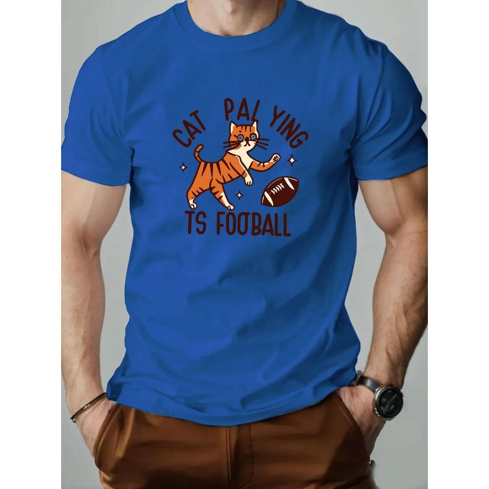 Men's T Shirt Cartoon Pattern Printed Summer Fashion Leisure Breathable Men Round Neck T-shirt High Quality Men's Clothing