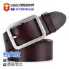 Womens Genuine Leather Belt With Square Alloy Buckle Minimalist Fashion Waistband Casual Office Wear