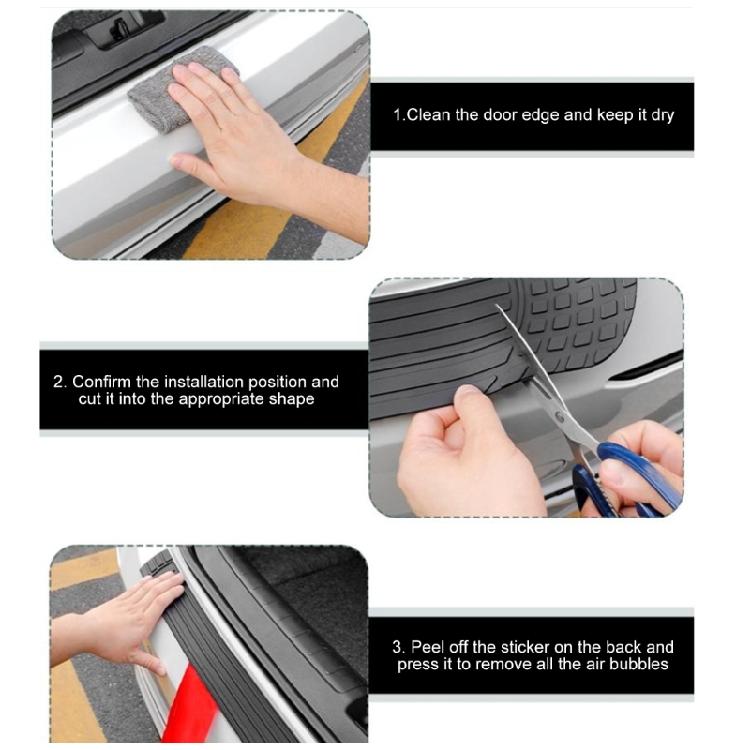 Automotive Rubber Trunk Liner Edge Trim Anti Impact Protection Strips for Car Trucks Universal Tailgates