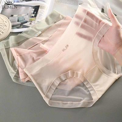 Σέξι γυναικεία εσώρουχα Ice Silk Seamless No Show Γυναικεία εσώρουχα μπικίνι ελαφριά αυθάδη γυναικεία σλιπ Knickers Εσώρουχα
