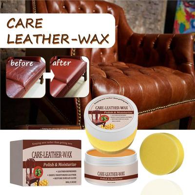 80g Ledercreme Bienenwachs Schuhe Stiefel Lederfüllpaste Autositz Home Lederrestaurierungscreme Zubehör für das Auto