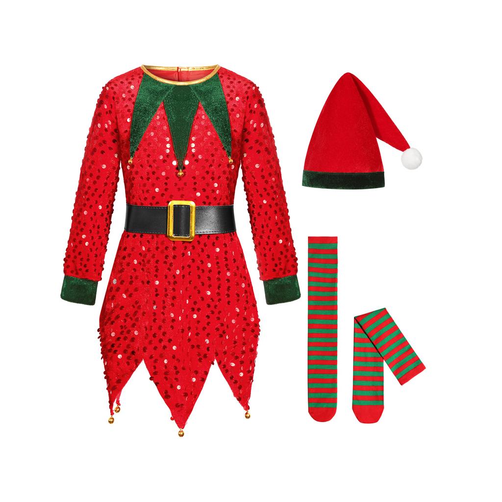 Children's Christmas Costumes, Holiday Party Christmas-themed Performance Cosplay Costumes