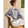 Women's Color-block Double-Layer Collar Sweatshirt