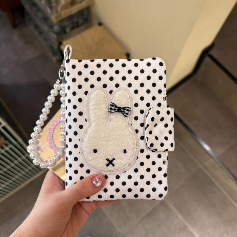 

Strawberry Home New Miffy Rabbit Polka Dot ID Bag Storage Bag Card Bag ins Wind Passport Clip