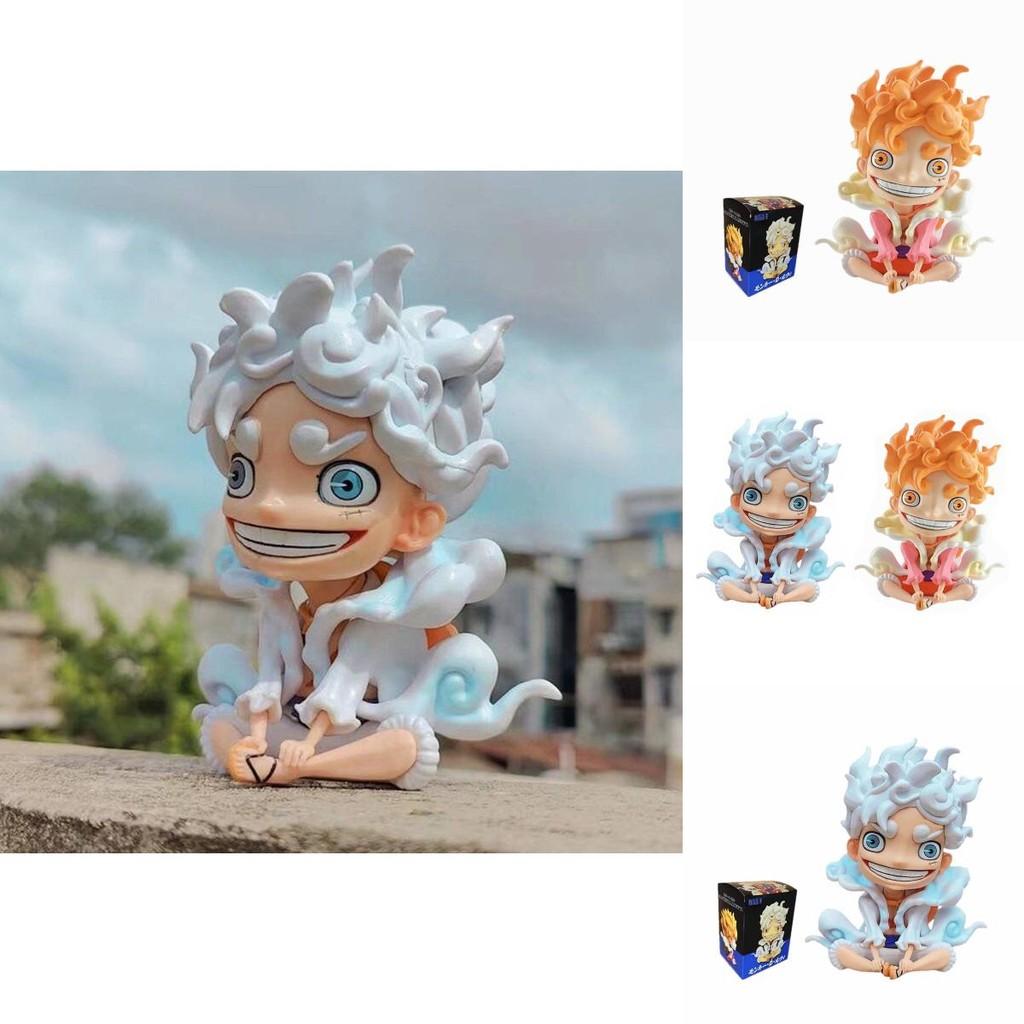 Adorable One Piece Luffy Figurine Sun God Nika Form Pvc Sitting Pose For Enthusiasts