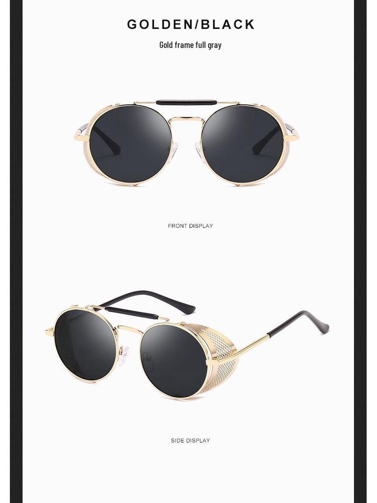 Retro Steampunk Reflective Windproof Sunglasses