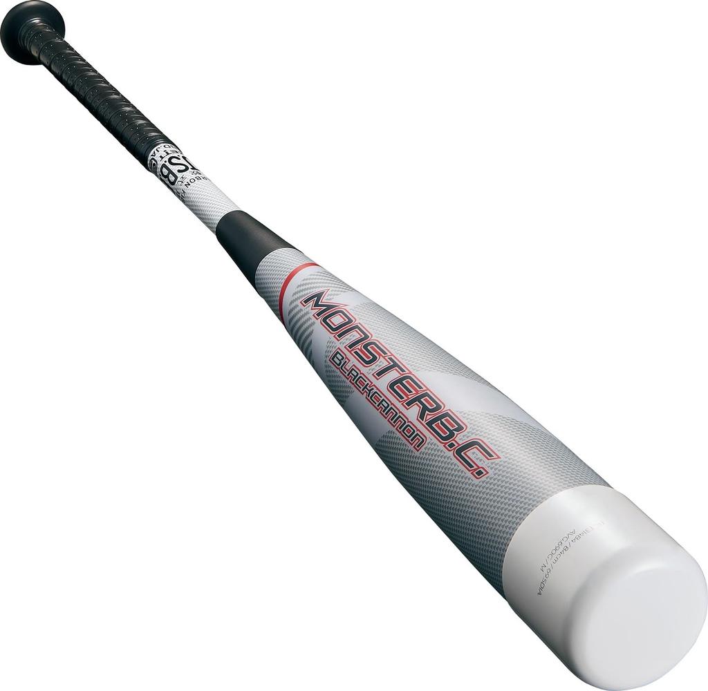 ZETT Soft Baseballschläger Monster Black Cannon, FRP Made, Schlagteil aus Urethan, 83 cm, 680 g, durchschnittlich, weiß, hergestellt in Japan, BCT31483 (Kohlenstoff + Schaum) (1100)