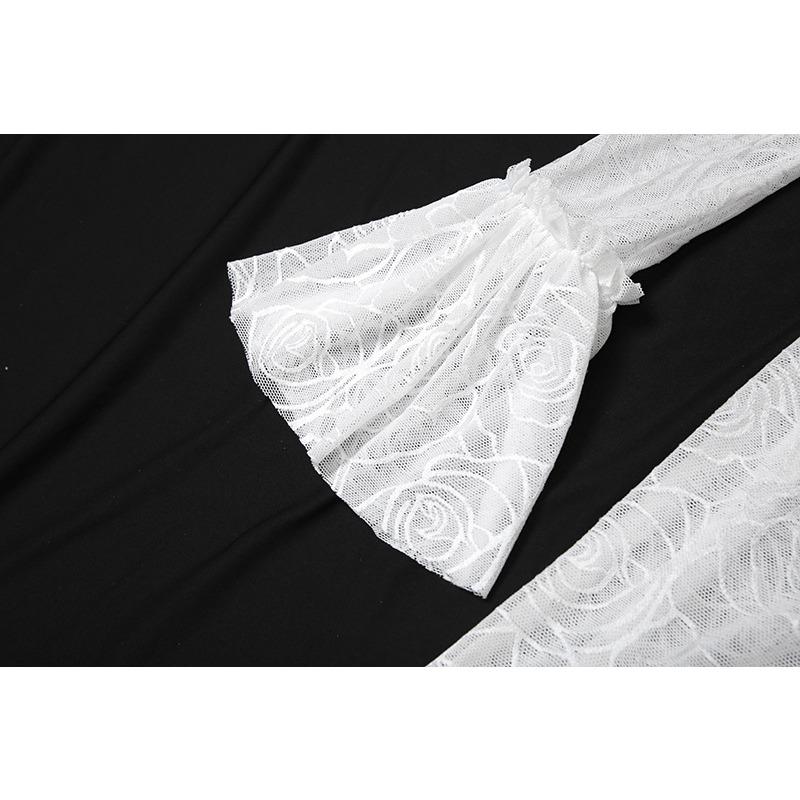 Podzimní Dámská Móda Sexy Perspektiva Šaty na hýždě s dlouhým rukávem a vysokým pasem Úzký střih