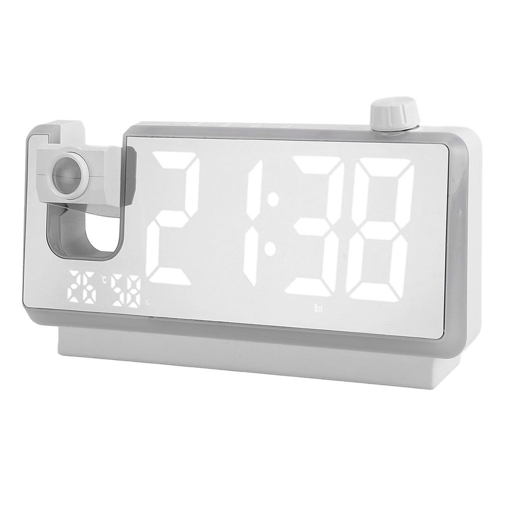 LED Projection Clock Large Display Color Screen Mirror Digital Electronic for Home Bedroom Desktop Snooze Wake Up