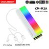 M.2 2280 SSD Heatsink Cooler M.2 SSD Cooling Sink with Thermal Pad 5V 3PIN ARGB M.2 SSD Heatsink Cooler Dual Interface