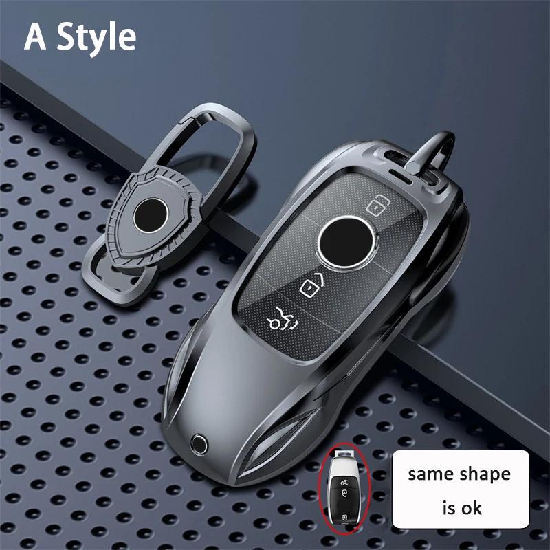 New Fashion Ziny Alloy Car Key Case Cover for Mercedes Benz A B C E S Class W204 W205 W210 W212 W213 W176 W463 GLC GLB GLE AMG