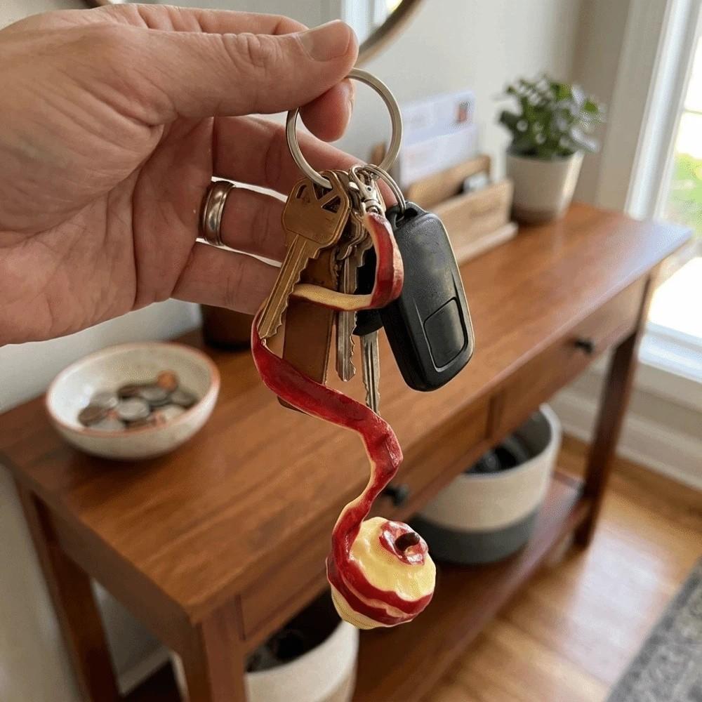 Simulated Fruit Fruit Keychain Cute Cartoon Food Keychain Cartoon Fruit Pendant Car Key Accessory