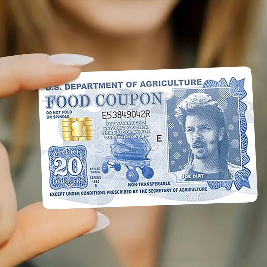 Funny Joe Dirt Food Coupon Credit Card Skin