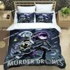 Murder Drones Cartoon Bedding Set Printed single Comforter Quilt Bed Cover Duvet Cover Pillow Case 3 Pieces Sets Kids Adult Size