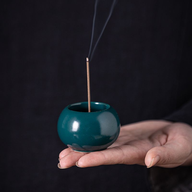

Small Ceramic Stick Incense Burner Colorful Meditation Ornaments Sandalwood Incense Holder Tea Ceremony Fragrance Smoke Stove