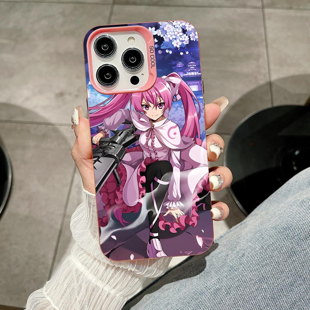 

Чехол для телефона Akame Ga Kill Mine для iPhone 17 16 15 14 13 12 11 X XR XS Air Pro Max Plus Розовый Цветной Серебристый Чехол iPhone17 Pro Max