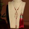 Rote Quaste Palast Halskette - Antiker Stil Pferdekopfrock Accessoire