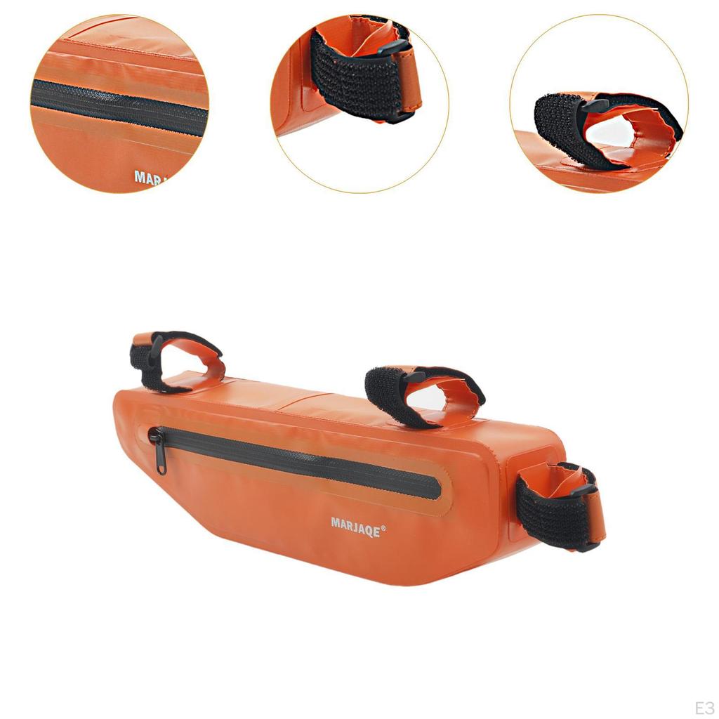 1.5L Bike Frame Pouch for under Top Tube, Waterproof Design
