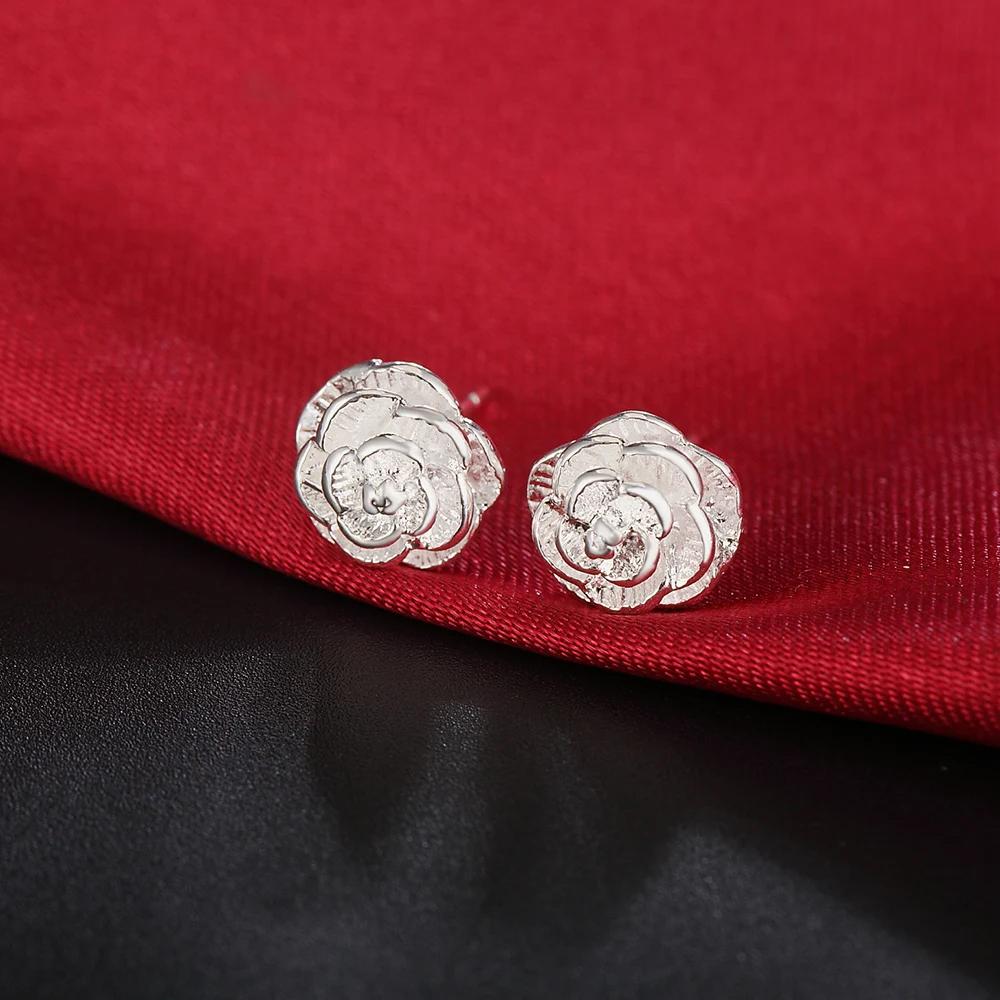 925 Sterling Silver Earring Stud For Women Fashion Classic Party Wedding Jewelry