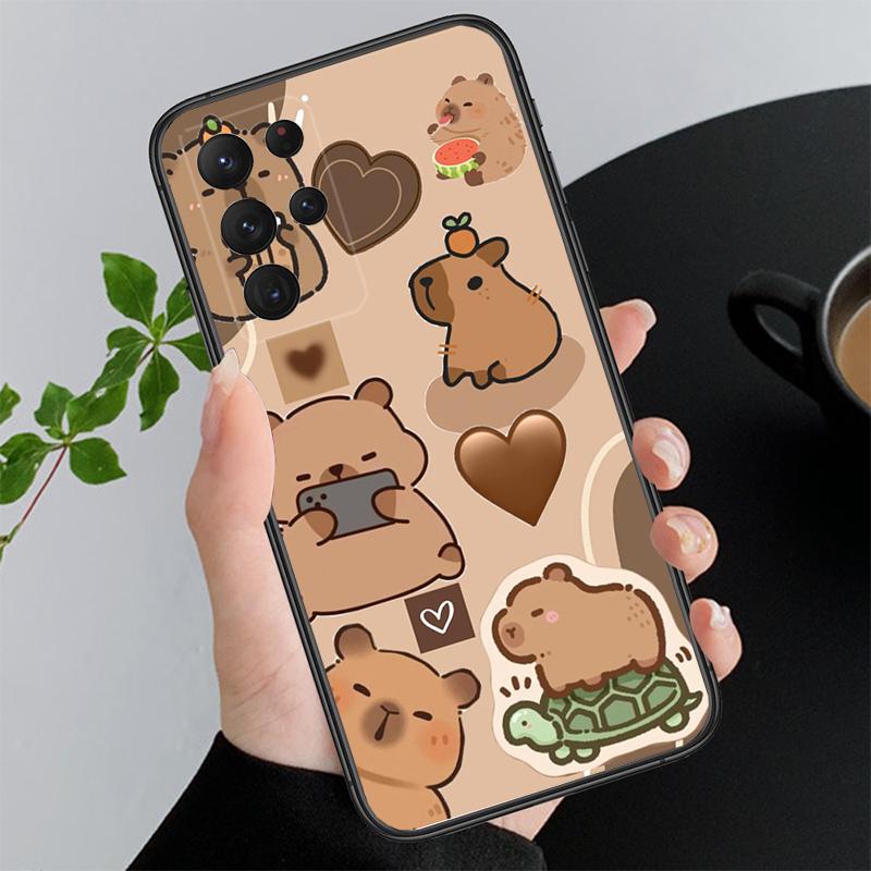 Cartoon Cute Capybara Phone Case For Samsung A55 A16 A56 A36 A35 A15 A53 A54 A33 A34 A25 A05S A52 A52S A14 A24 A26 A71